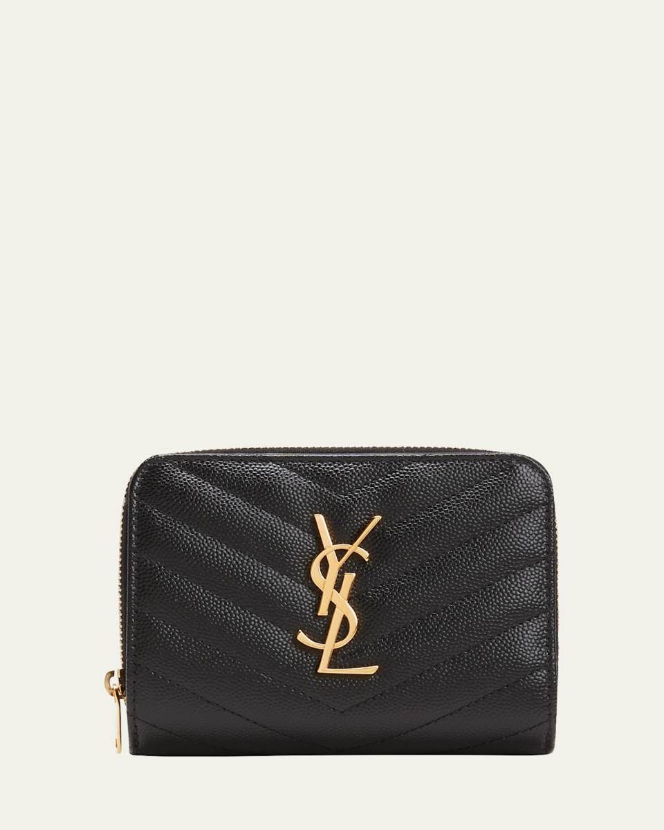 YSL Quilted Bifold Compact Wallet